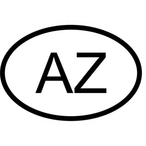 Interesting AZ AZERBAIJAN COUNTRY CODE OVAL Car Sticker Accessories Car Styling Decal Vinyl PVC 15cm*10cm
