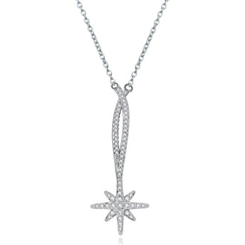 Exquisite Ladies Fashion Jewelry Eight-pointed Star Necklace Long Clavicle Chain Star Pendant Clavicle Chain Sweater Chain