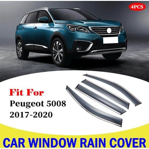 Window Visor Car Rain Shield Awning Cover Side Window Deflector Door Rain Sun Shield Side For Peugeot 5008 2017-2020 Accessories