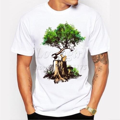 Latest 2018 mens fashion creative reforest design t-shirt funny tee shirts Hipster O-neck popular tops