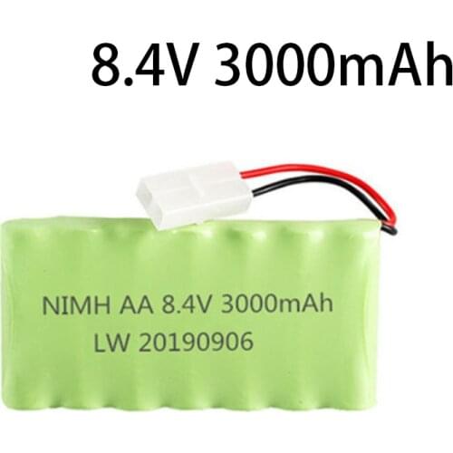 8.4v 3000mah NiMH Battery For Rc toy Car Tanks Trains Robot Boat Gun Ni-MH AA 2400mah 8.4v Rechargeable Battery