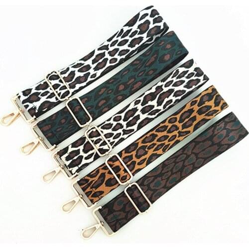 New Style Leopard Print Webbing Bag Shoulder Strap 5CM DIY Adjustable Handle Accessories