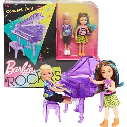 Genuine Barbie Mini Kelly and Prince Piano Concert Set Girls and Childrens Toys