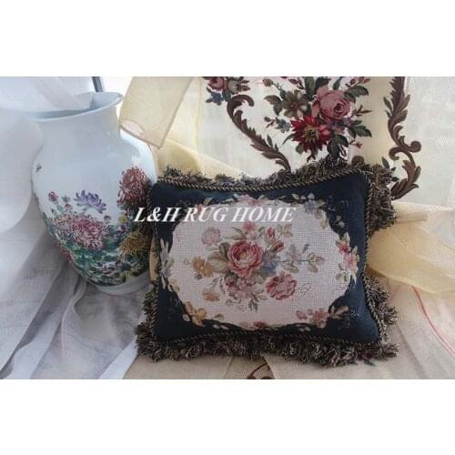 Free shipping 10K+20K Needlepoint pillows, handmade woolen cushions, French Rose design. No Insertion