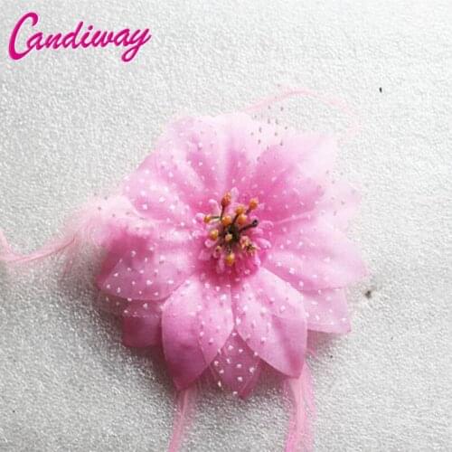Pink Fashion Style Hairclip Girls Kids Hairpins Hair wear Flower Wedding For Women Hair Accessories Headband Decoration