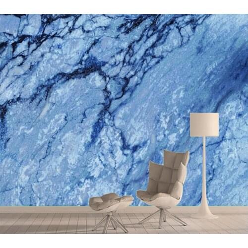 Blue Marble Pattern Wall Paper Papers Home Decor 3d Mural Wallpaper Murals Wallpapers for Living Room Walls Vinyl Wall Rolls