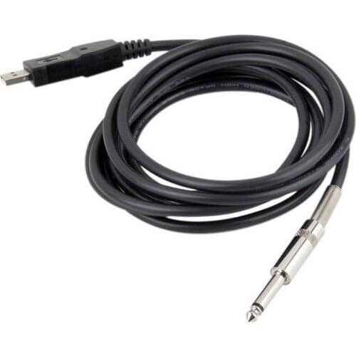 USB Guitar Audio Cable Bass 1/4'' TO 6.3mm Jack Link Connection Instrument Cable