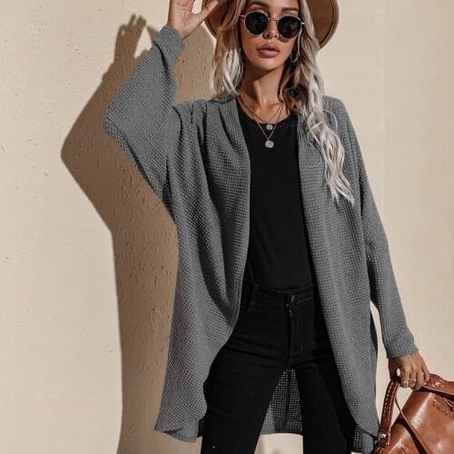Explosions Spring Autumn Fashion Women Knitted Sweater Cardigan Sweaters Solid Thin 2021 Ladies Solid color Casual Jacket
