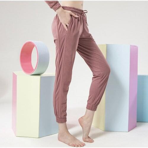 Women High Elastic Fitness Sport Gym Yoga Pants Loose Running Sportswear Sports Pants High Waist Girls Trousers