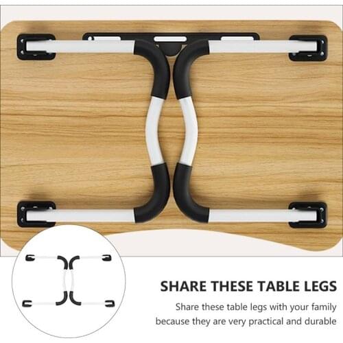 2Pcs Folding Bed Table Legs Sturdy Bed Computer Desk Legs Table Stands Bed Desk Folding Support Table Frame Table Leg