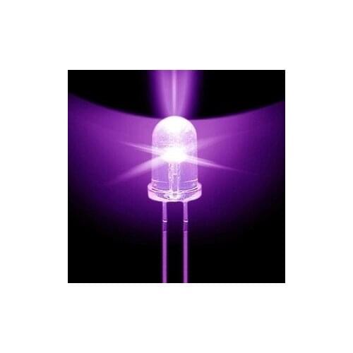 200pcs Super Bright 5mm Round UV/ Purple Led Emitting Diode F5 LED light for DIY lights