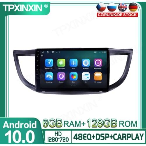 4+64GB Android 10.0 For Honda CRV 2011-2015 Car Multimedia Player GPS Navigation Head Unit Auto Radio Audio Stereo Tape Recorder