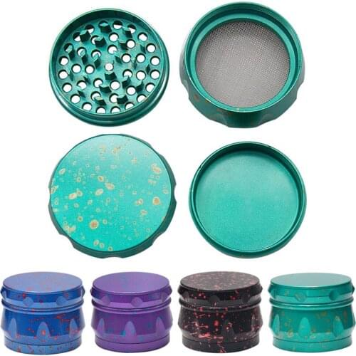 4 Layer Diamond Teeth Aluminum Dry Herb Grinder Portable Aluminum Smoking Herb Grinders Tobacco Weed Miller Kitchen Spice Tools