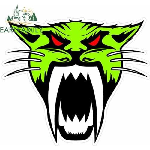 EARLFAMILY 13cm x 11.2cm for Arctic Cat Head Cartoon Car Stickers Vinyl JDM Bumper Trunk Truck Graphics Waterproof Anime Decal