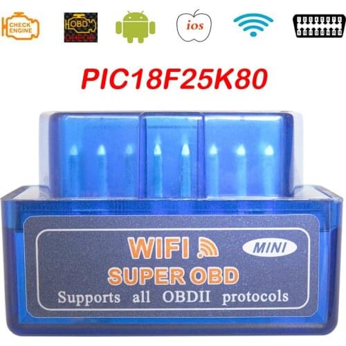 Wifi ELM327 V1.5 OBD2 Car Diagnostic Scanner For Android/IOS/Windows v 1.5 Elm 327 Wi-fi OBD 2 Auto Diagnostic Tools PIC18F25K80