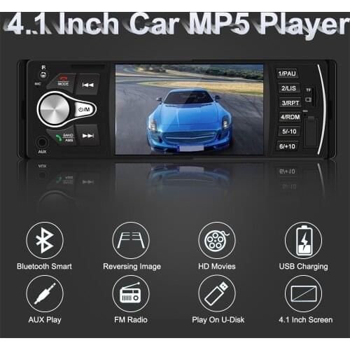 Autoradio 4022D 4.1" 1 Din Car Radio Audio Stereo USB AUX FM Audio Player Radio Station with Remote Control Car Audio