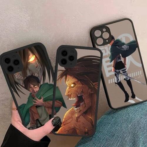 Anime Attack On Titan Levi Ackerman Phone Case For iphone 12 11 8 7 plus mini x xs xr pro max matte transparent cover