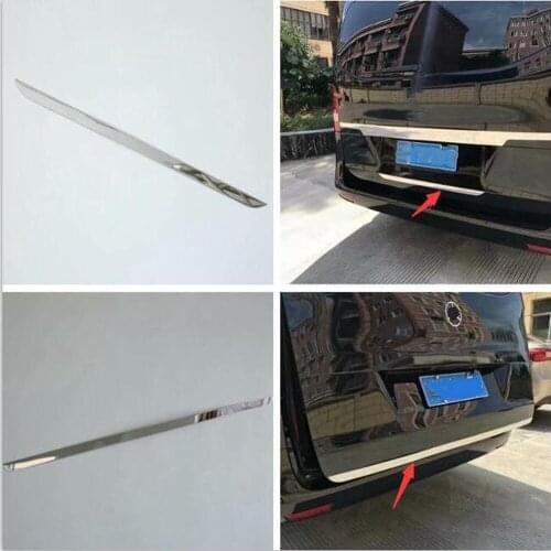 Car Rear Bumper Trunk Door Decoration Strips Trim For Mercedes Benz VITO 2016-2020 Stainless Steel Styling Molding