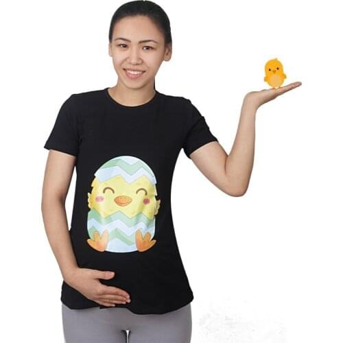WelcomeBaby Mummys Baby Maternity T-Shirt Chick Black
