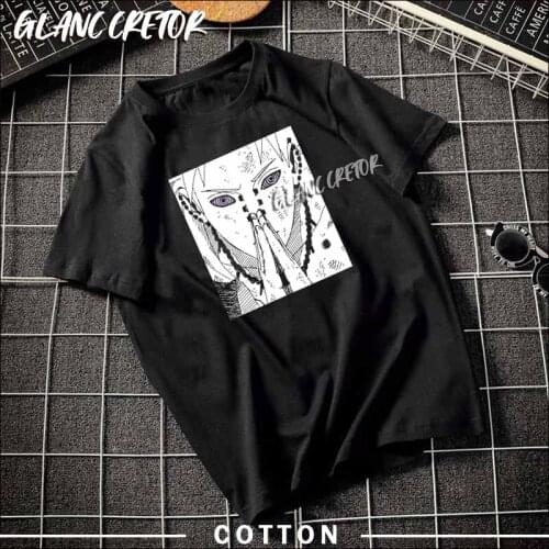 Japanese Anime T Shirt Pain Short Sleeve Cartoon T-shirt Streetwear Tshirt Hip Hop Top Tee Male Harajuku Top Tee