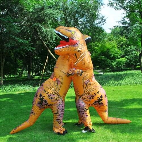 Hot Selling 2020 Halloween Inflatable Dinosaur Costume Adult Men Women Kids Cosplay Party Costumes T Rex Mascot Clothing Cartoon