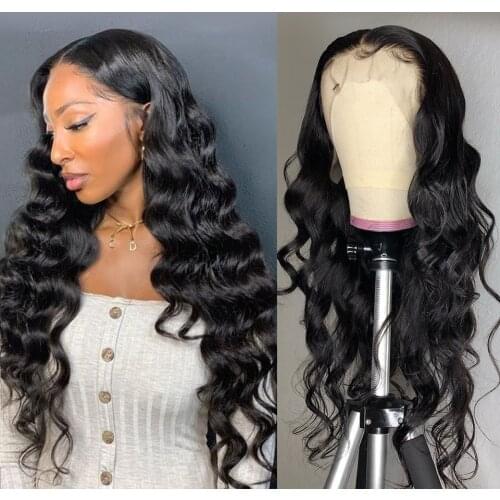 Indian Loose Deep Wave 13*4 Lace Front Wig Curly Human Hair Wigs For Black Women Deep Wave Glueless Prelucked Hairline 150
