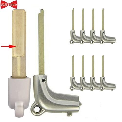 KEYECU 10pcs for Lexus CT200h ES350 GX460 GS350 IS250 Remote Emergency Key Blade Blank Insert