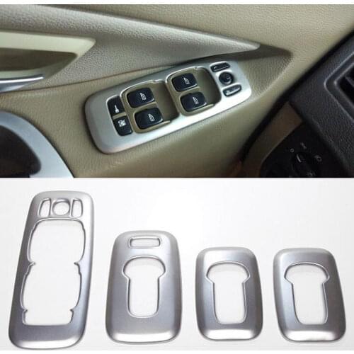 For Volvo XC90 2002-2014 Car Interior Door Armrest Window Lift Switch Buttons Cover Trim Decoration Car Stickers Accessories