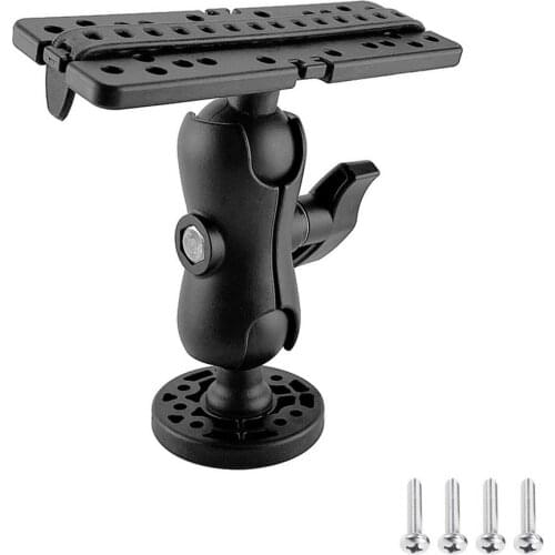 Fish Finder Mount Boat Ball-Mount Bracket Swivel GPS Mounting Base 360 Degree Rotatable Mounting Plate Base For Fish Detector