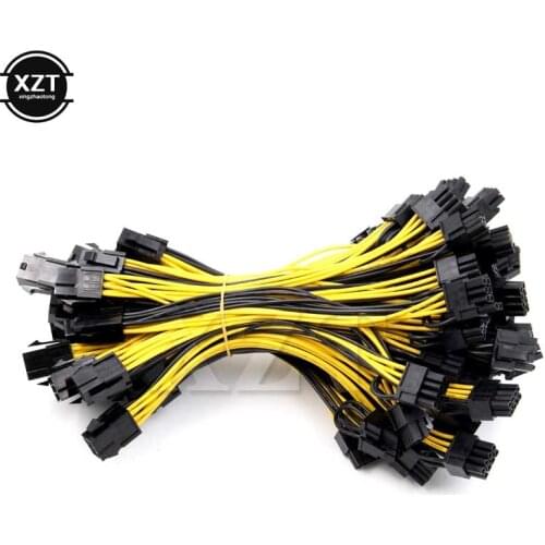 Hot sale 10pcs/Lot 6-pin PCI Express to 2 x PCIe 8 (6+2) pin Motherboard Graphics Video Card PCI-e GPU VGA Splitter Power Cable