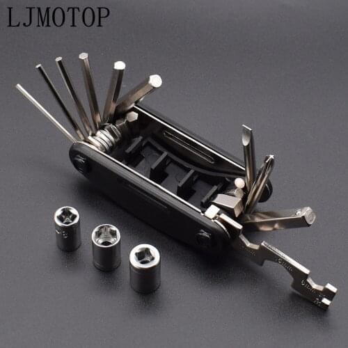Multifunction Motorcycle Repairing Tools 15 In 1 Folding Wrench Screwdriver For Suzuki GSR GSXS 750 GSXR 600 750 SFV SV 650 RM85