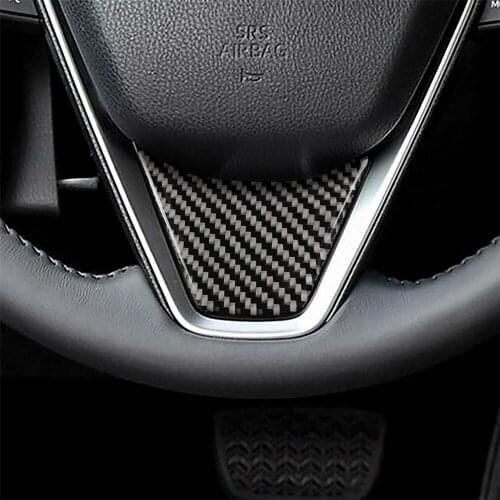 Carbon Fiber Decal Car Steering Wheel Decorative Stickers For Toyota Camry 8th 2018 2019 Car Styling Trim Decoration Accessories