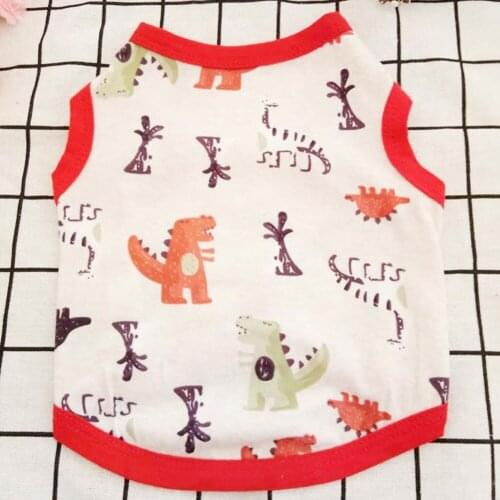 New Dog Clothes for Small Dogs Cute Printed Summer Pets Tshirt Puppy Dog Clothes Pet Cat Vest Cotton T Shirt Pug Apparel Costume