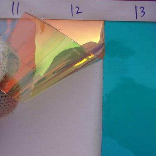 New laser transparent plastic PVC colorful Cosmetic bag handbag fabric material Symphony holographic PVC wholeasle