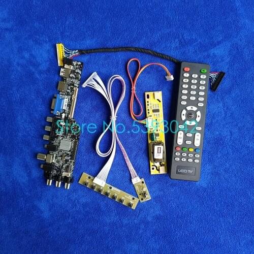 Fit LQ150X1LAP5/N150X7/TX38D88VC1GAA/B panel 30 Pin LVDS 2CCFL signal digital DVB LCD control board kit 1024*768 USB VGA AV