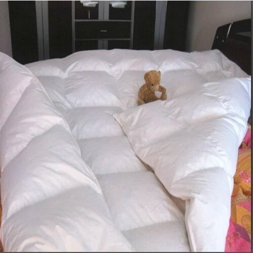 Duvet filled White Goose feather & down 58 oz tog value 10.5 for winter 350 gsm USA queen size 218*218cm wholesale