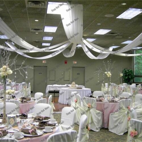 2017 Luxury Wedding roof Drape Canopy Drapery for decoration wedding Ceiling Drape Fabric 10m length x 0.7m wide 12pcs/lot