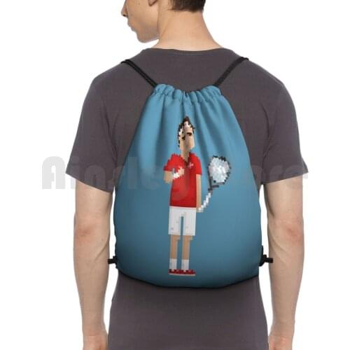 Roger Backpack Drawstring Bag Riding Climbing Gym Bag Tennis Tenis Wimbledon Master Sports Switzerland Swiss Davis Cup Grand