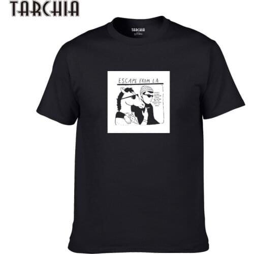 TARCHIA 2021 Homme Summer Shirt Plus T Shirt New Arrive Cotton Tshirt Tee Top Boy Casual T-shirt Men Short Sleeve Escape From La