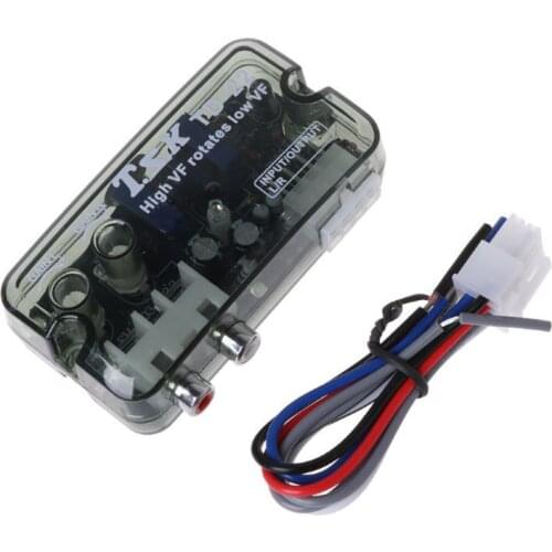 TD-22 RCA Stereo High to Low Adjustable Frequency Line Speaker Level Converter 12V Auto Car Audio Converter Adapter with Delay