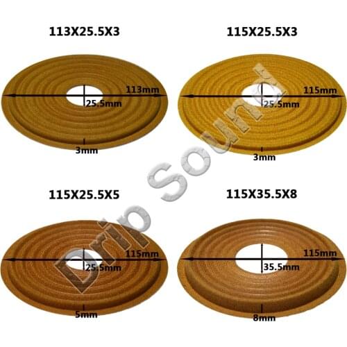 2pcs 113x25.5/115x25.5/115x35.5mm Elastic Wave Loudspeaker Subwoofer Woofer Bass Speaker Repair Spider Damper