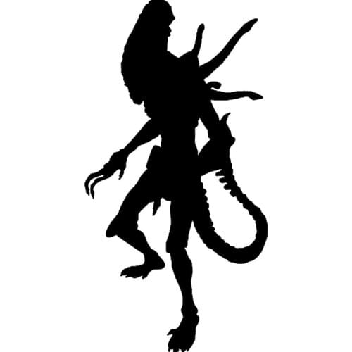 7.3cm*14.4cm Bardian Aliens Vinyl Decal Car Window Sticker Black/Silver S6-3365