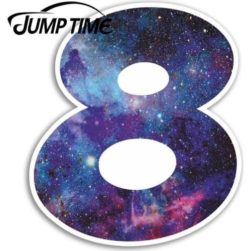 Jump Time for Space Number 8 Vinyl Stickers Eight Fun Sticker Laptop Luggage Decal Car Styling Windows Decor Car Accessories