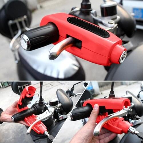 Motorcycle Handlebar Lock Bike Bicycle Brake Throttle Grip Security Lock Motorcycle Padlock with Keys Anti-theft Protection Lock