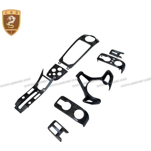 Commas For McLaren MP4-12C 650S OEM Carbon Fiber Interior Cover Steering Wheel Panel Center Console Trim Instrument Panel Trims