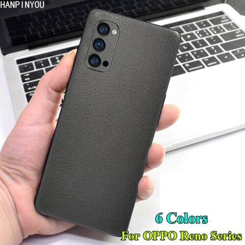 For OPPO Find X2 Neo Lite Reno 10X Zoom 3 2 2z F 4 Pro Luxury Rear Back Matte Decals Imitation Leather Sticker Protective Film