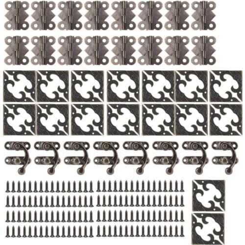 Corner protector scrapbooking accessories Box Hardware Iron Retro Buckle Locks Hinges Corner Protectors Decoration Packaging