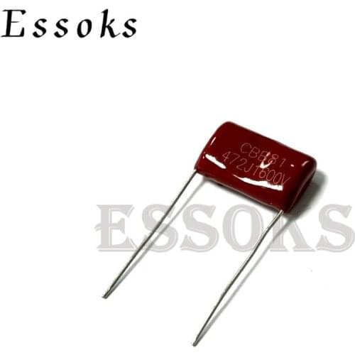 10PCS 1600V472J 0.0047UF Pitch 15mm 4.7NF 1600V 472 472J CBB Polypropylene film capacitor