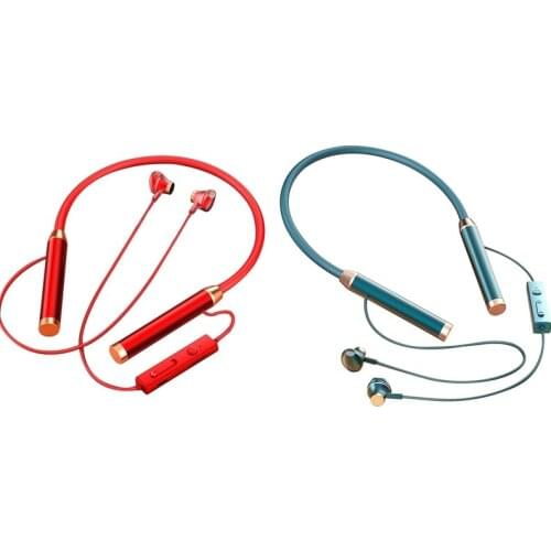 Neck Mounted Bluetooth Headset, Sports Office With Microphone Noise Canceling Stereo Wireless Headset