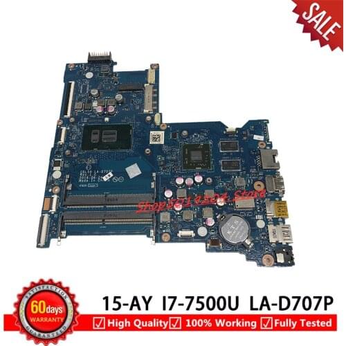 CDL50 LA-D707P For HP 15-AY 15-AY180TX Laptop Motherboard i7-7500U 903787-601 903787-501 903787-001 906360-601 906360-5001